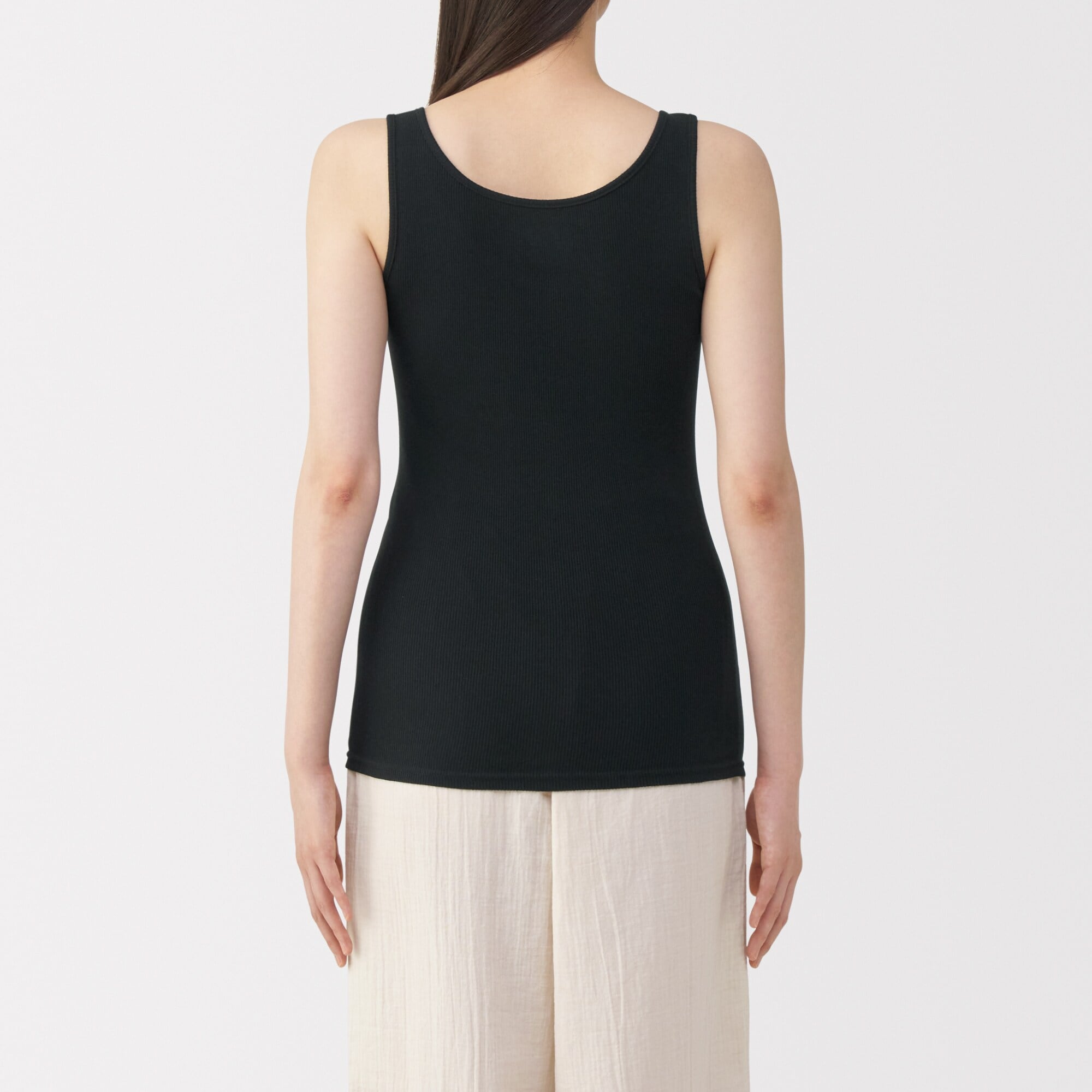 婦人　リブ編みタンクトップ