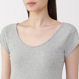 婦人　フライス編みフレンチスリーブＴシャツ