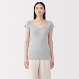 婦人　フライス編みフレンチスリーブＴシャツ