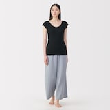 婦人　フライス編みフレンチスリーブＴシャツ