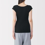 婦人　フライス編みフレンチスリーブＴシャツ