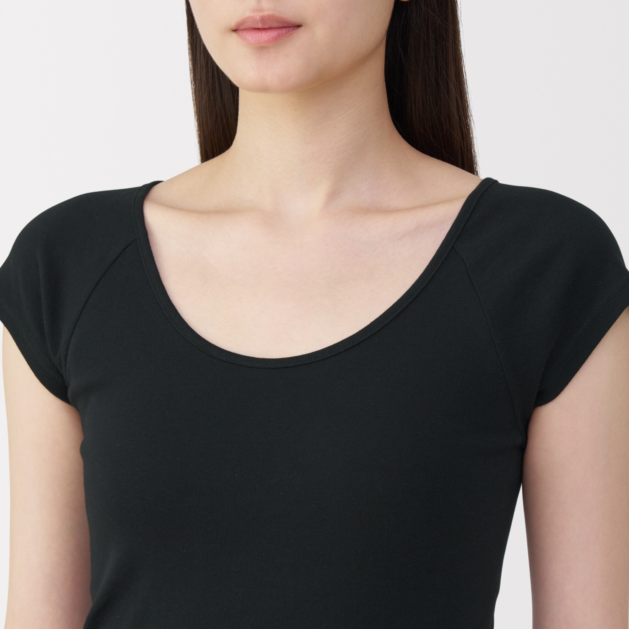 婦人　フライス編みフレンチスリーブＴシャツ