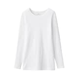 婦人　フライス編みクルーネック長袖Ｔシャツ