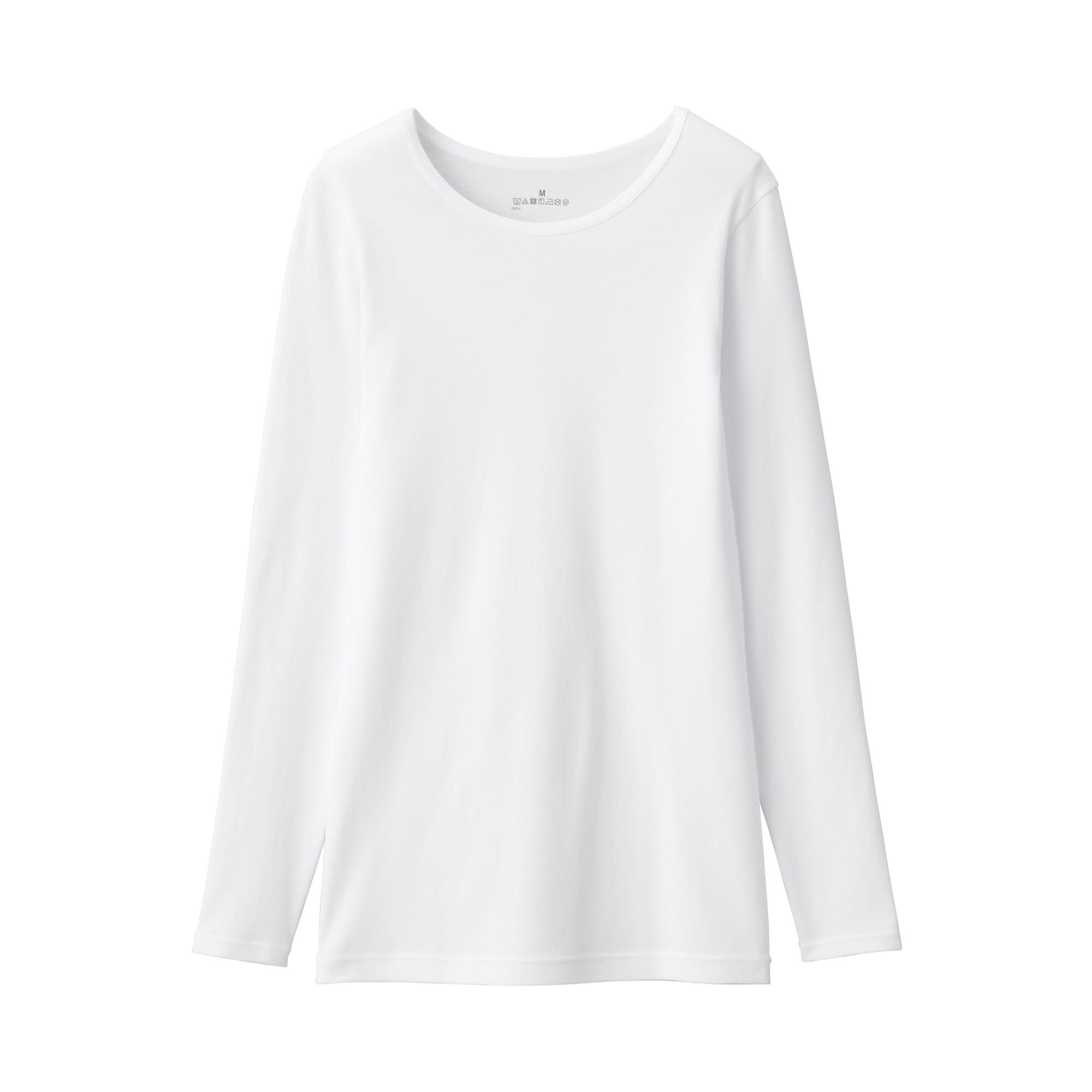 婦人　フライス編みクルーネック長袖Ｔシャツ