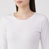 婦人　フライス編みクルーネック長袖Ｔシャツ