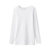 婦人　フライス編みクルーネック長袖Ｔシャツ