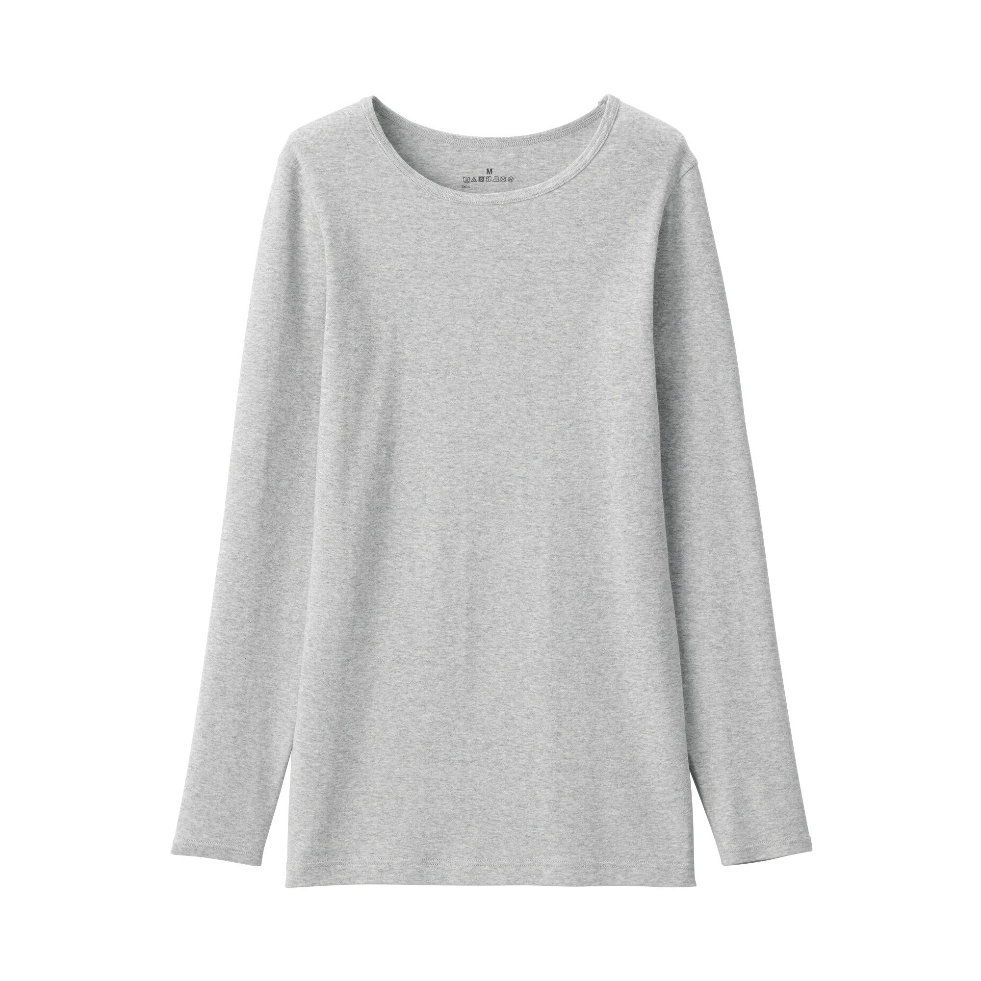 婦人　フライス編みクルーネック長袖Ｔシャツ