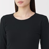 婦人　フライス編みクルーネック長袖Ｔシャツ