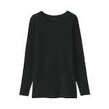 婦人　フライス編みクルーネック長袖Ｔシャツ
