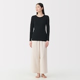 婦人　フライス編みクルーネック長袖Ｔシャツ