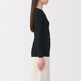 婦人　フライス編みクルーネック長袖Ｔシャツ