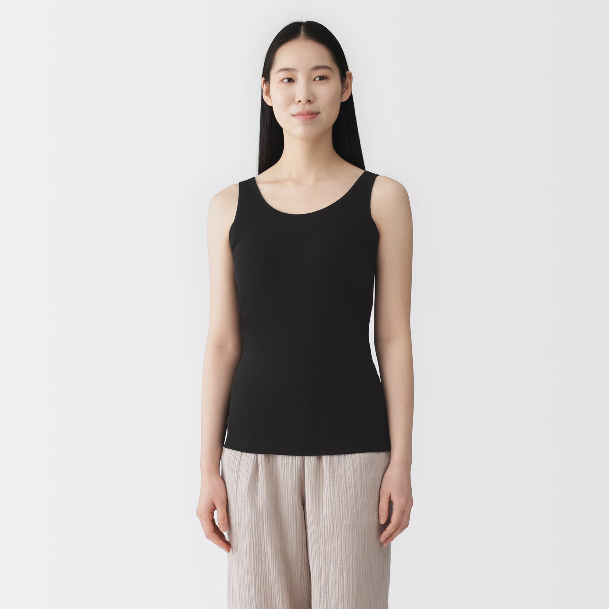 婦人　さらっと綿汗取りパッド付きブラタンクトップ