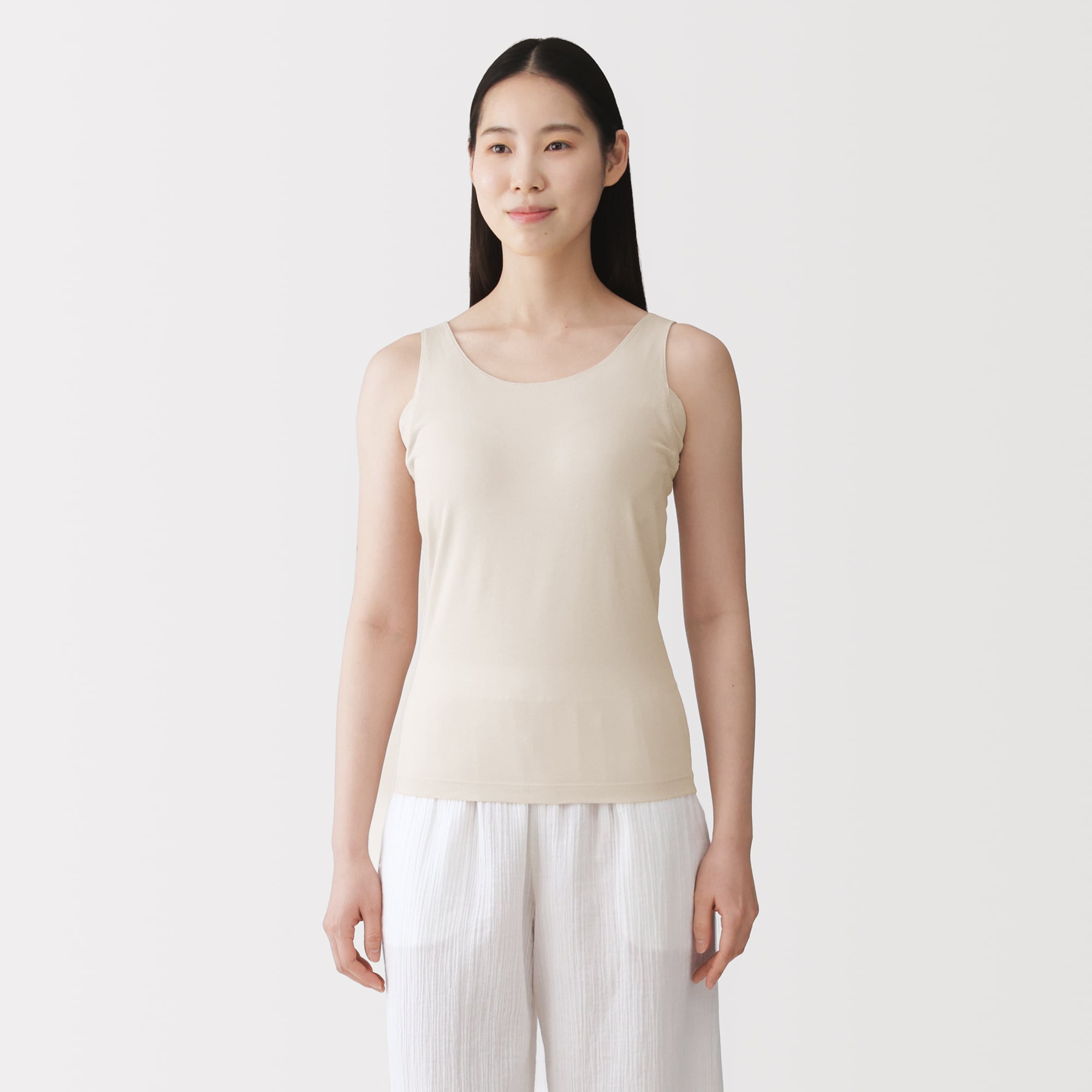 婦人　さらっと綿汗取りパッド付きブラタンクトップ
