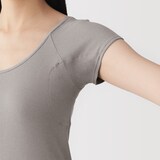 婦人　さらっと綿　汗取りパッド付きフレンチスリーブ