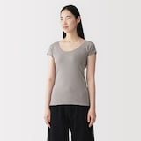 婦人　さらっと綿　汗取りパッド付きフレンチスリーブ