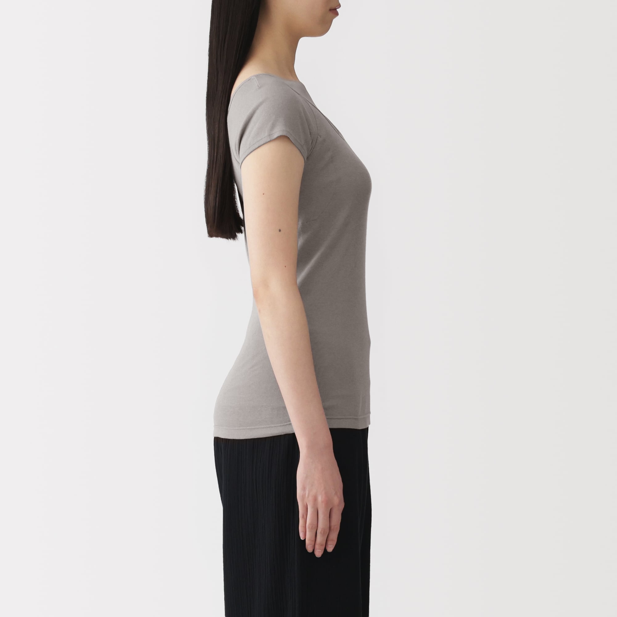 婦人　さらっと綿　汗取りパッド付きフレンチスリーブ