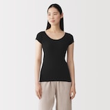 婦人　さらっと綿　汗取りパッド付きフレンチスリーブ