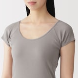 婦人　さらっと綿　汗取りパッド付きフレンチスリーブ