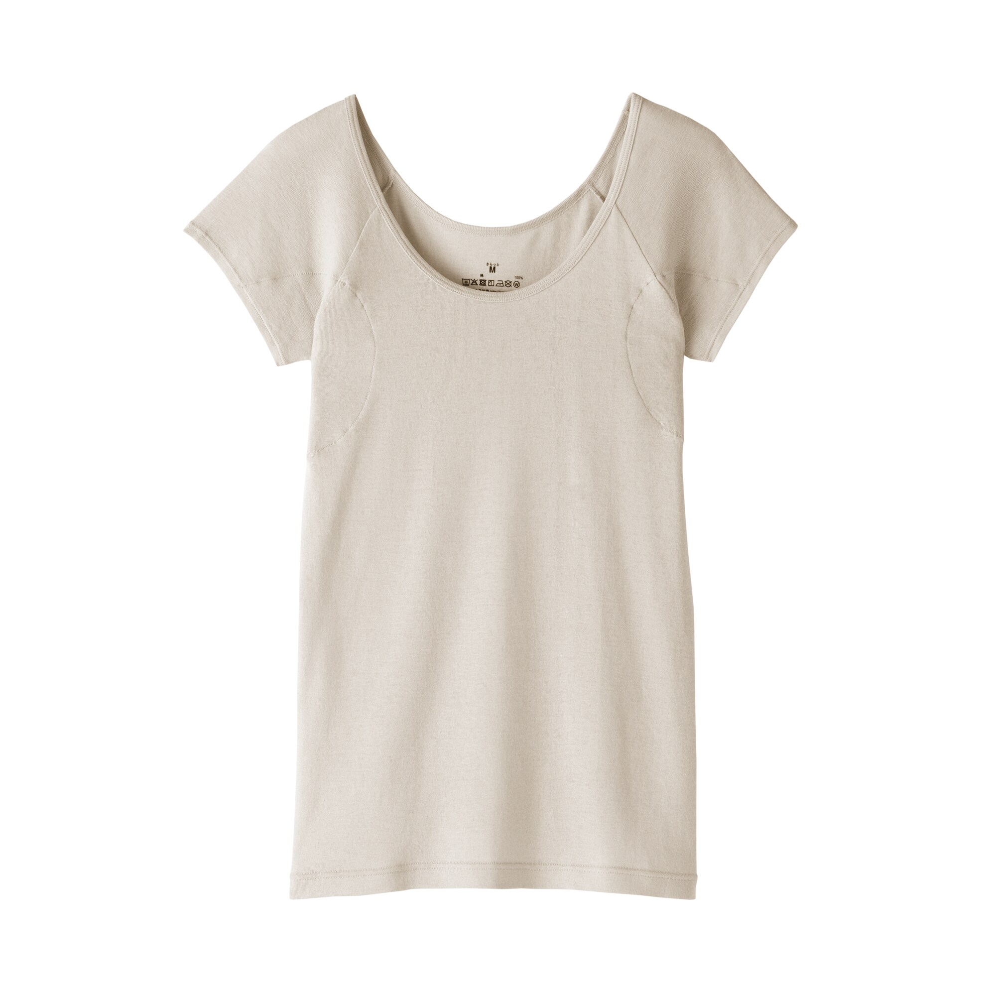 婦人　さらっと綿　汗取りパッド付きフレンチスリーブ