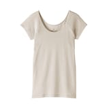 婦人　さらっと綿　汗取りパッド付きフレンチスリーブ