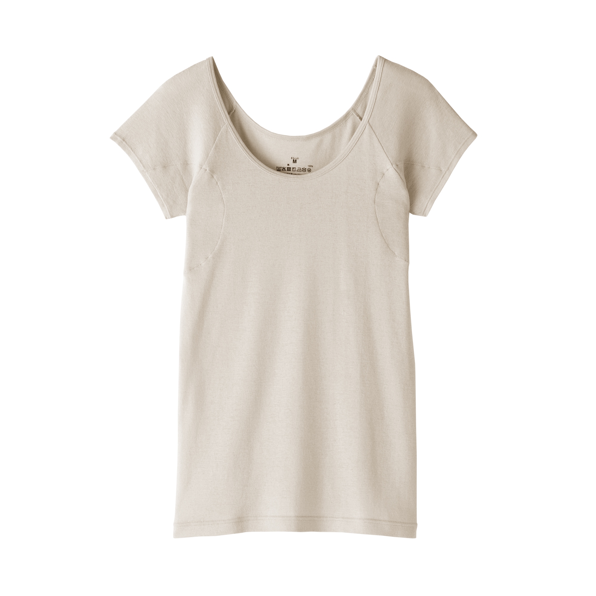 婦人　さらっと綿　汗取りパッド付きフレンチスリーブ