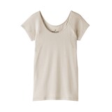 婦人　さらっと綿　汗取りパッド付きフレンチスリーブ