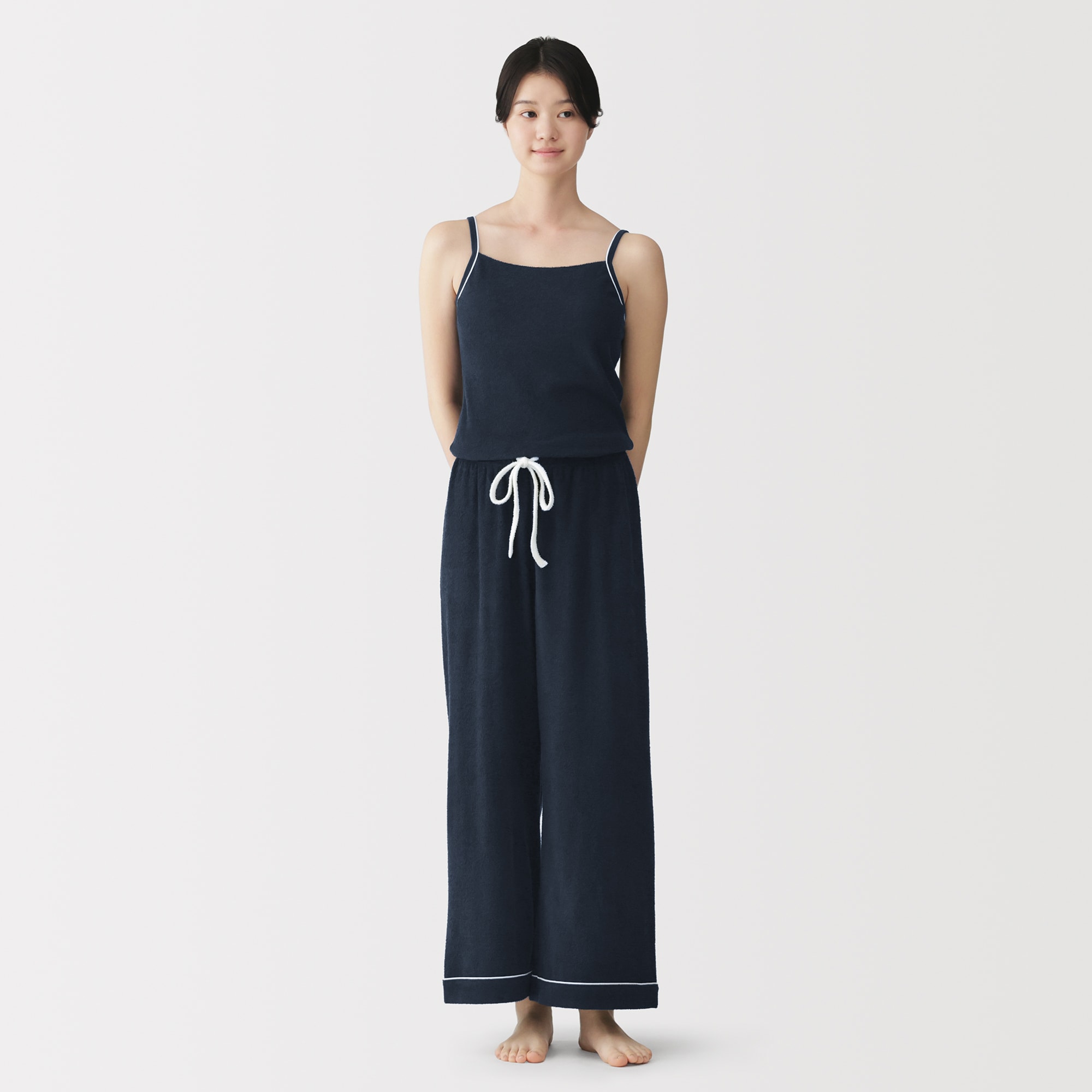 婦人　着るタオル　両面パイルブラキャミソール