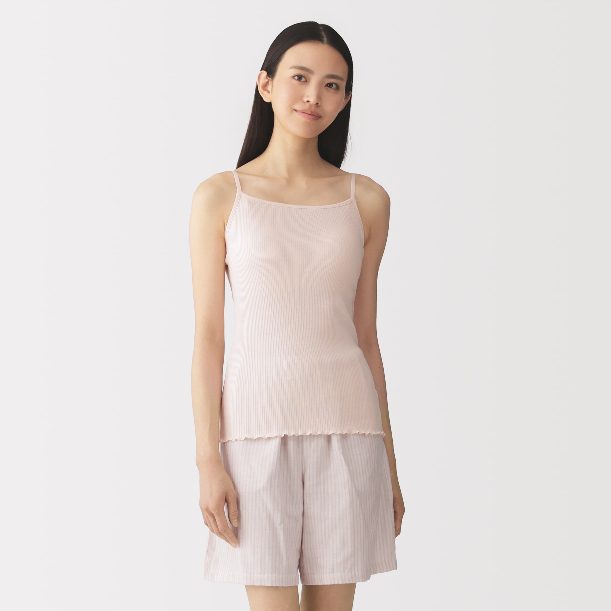 婦人　なめらかリブブラキャミソール