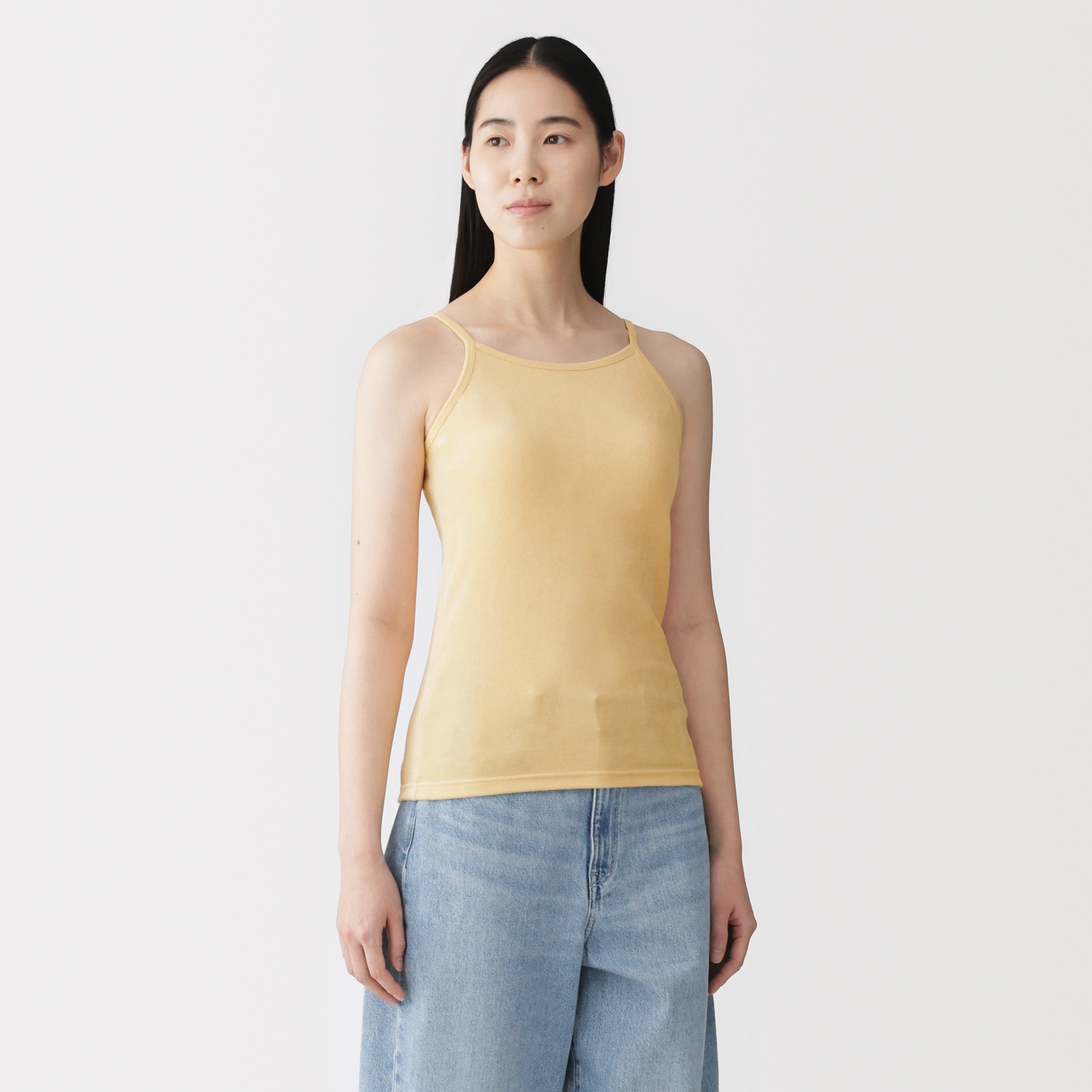 婦人　なめらかパイルブラキャミソール