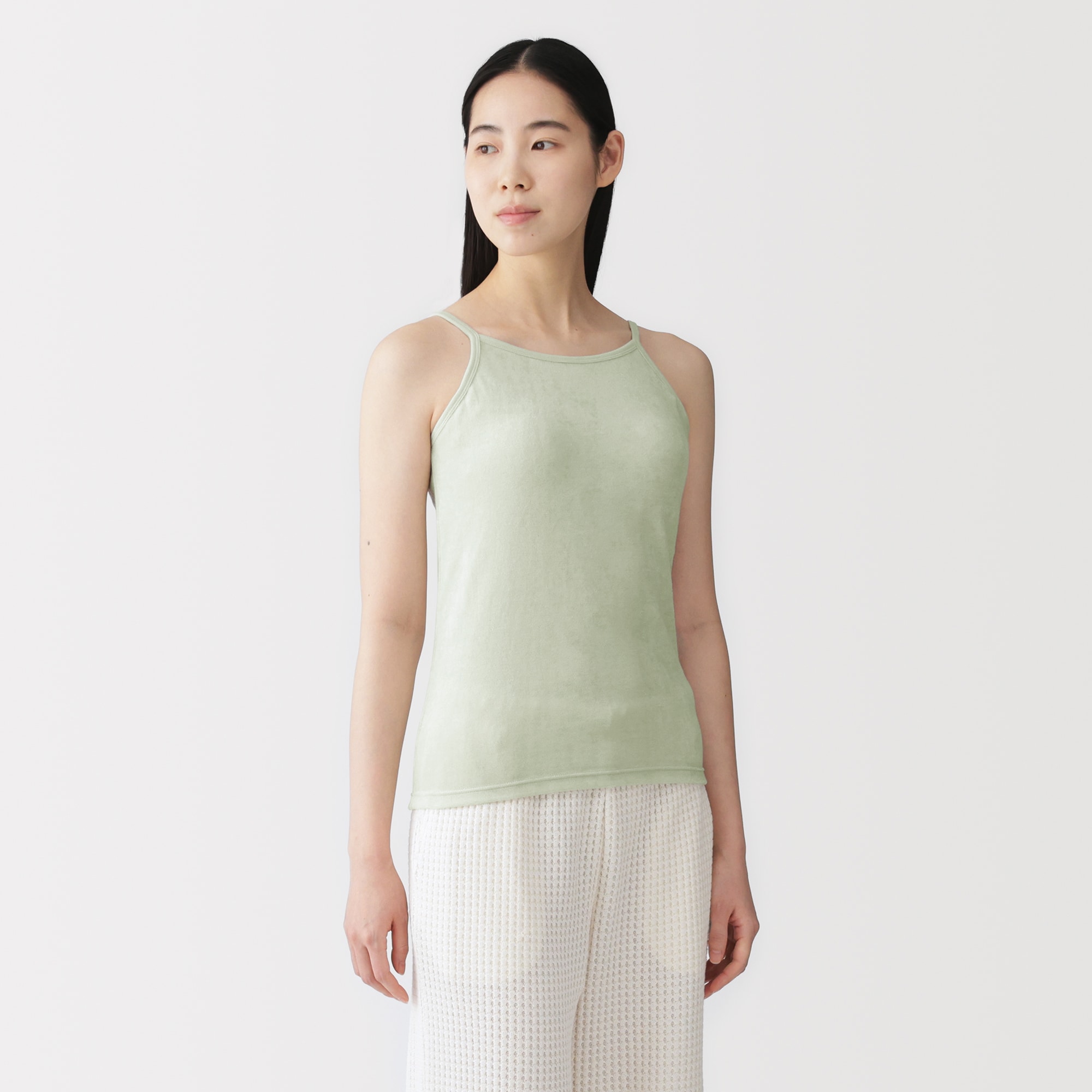 婦人　なめらかパイルブラキャミソール