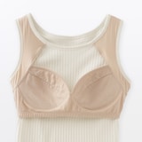 婦人　コットンストレッチリブブラタンクトップ