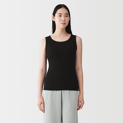婦人　コットンストレッチリブブラタンクトップ