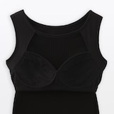 婦人　コットンストレッチリブブラタンクトップ