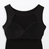 婦人　コットンストレッチリブブラタンクトップ