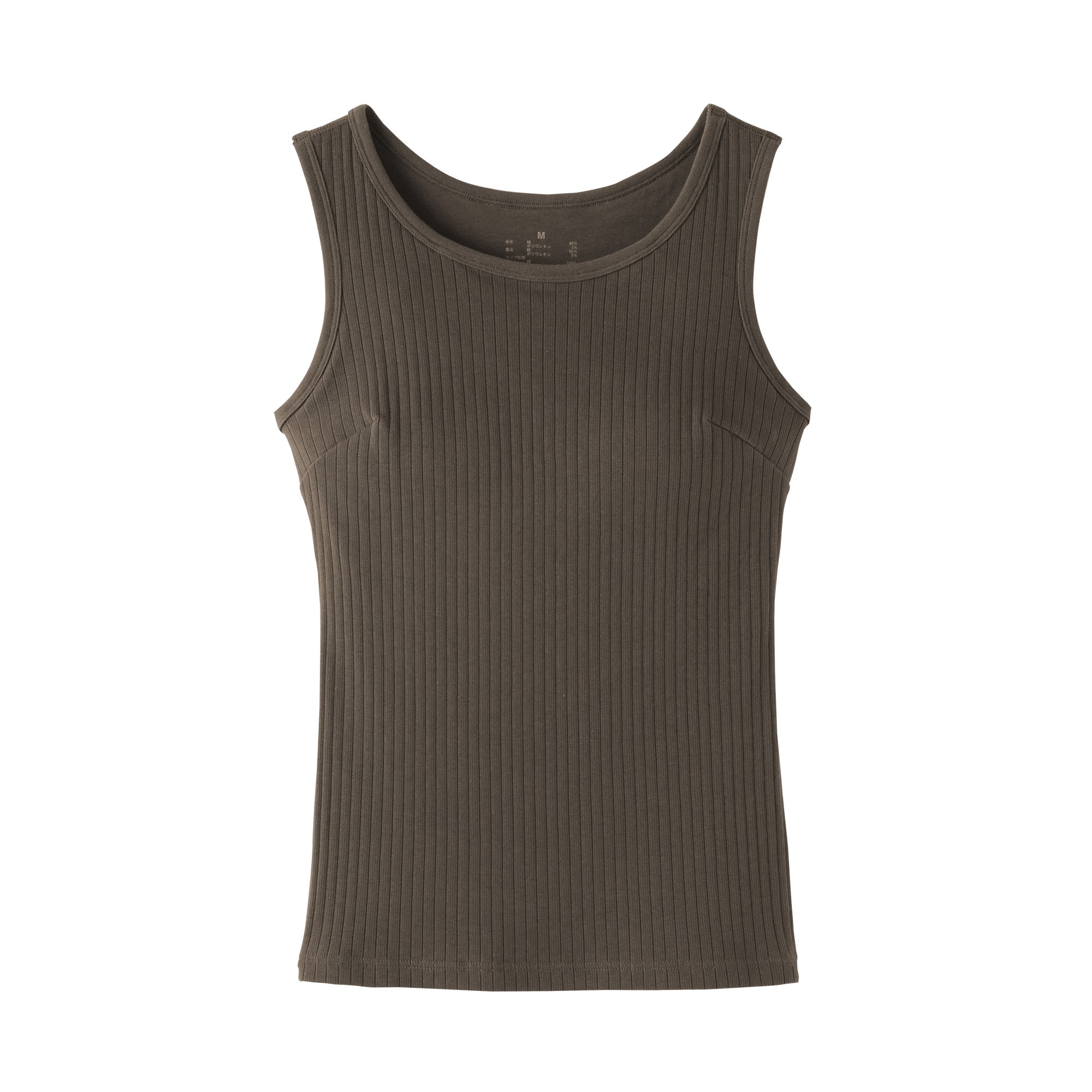婦人　コットンストレッチリブブラタンクトップ