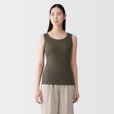 婦人　コットンストレッチリブブラタンクトップ