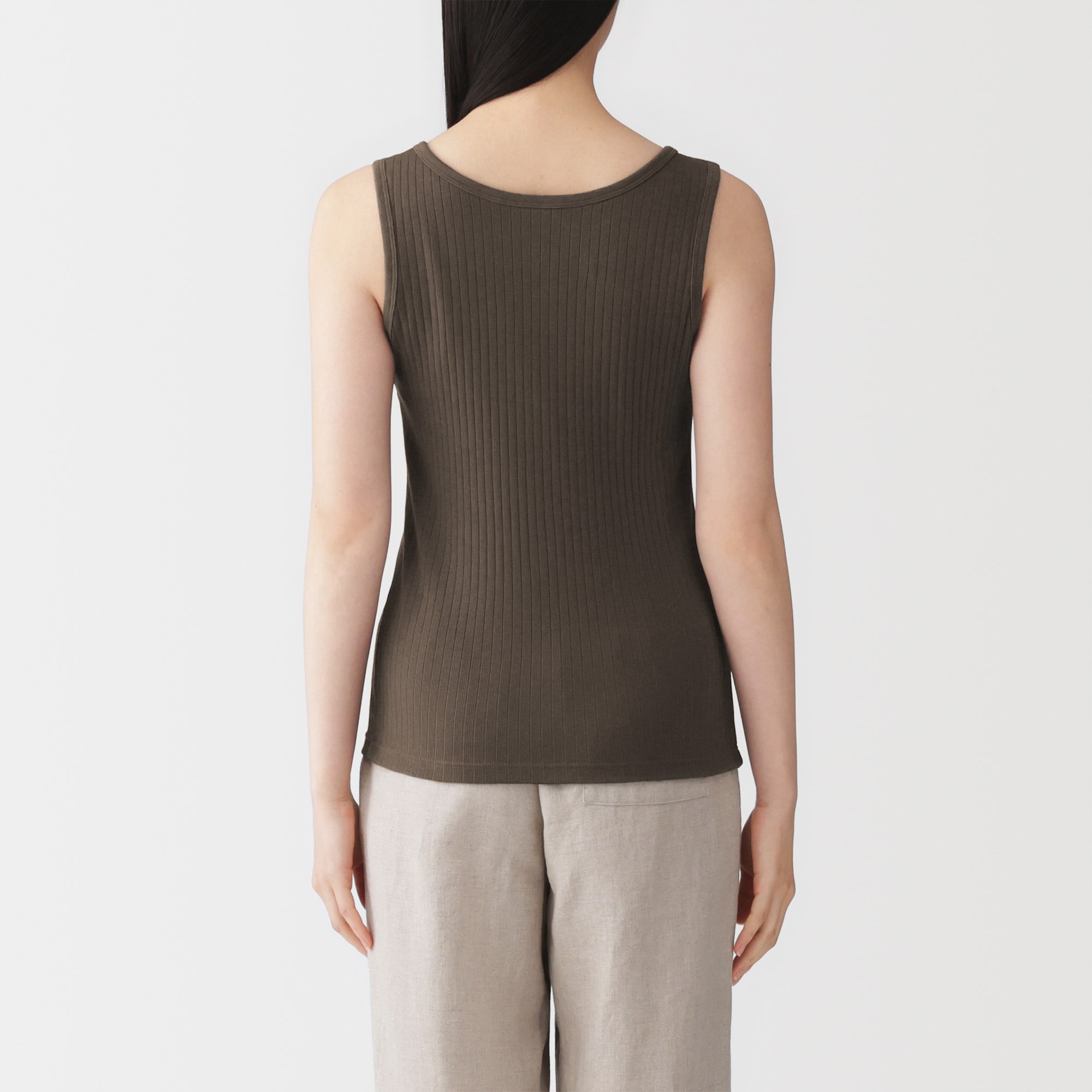 婦人 コットンストレッチリブブラタンクトップ | 無印良品