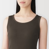 婦人　コットンストレッチリブブラタンクトップ