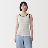 婦人　コットンストレッチリブブラタンクトップ