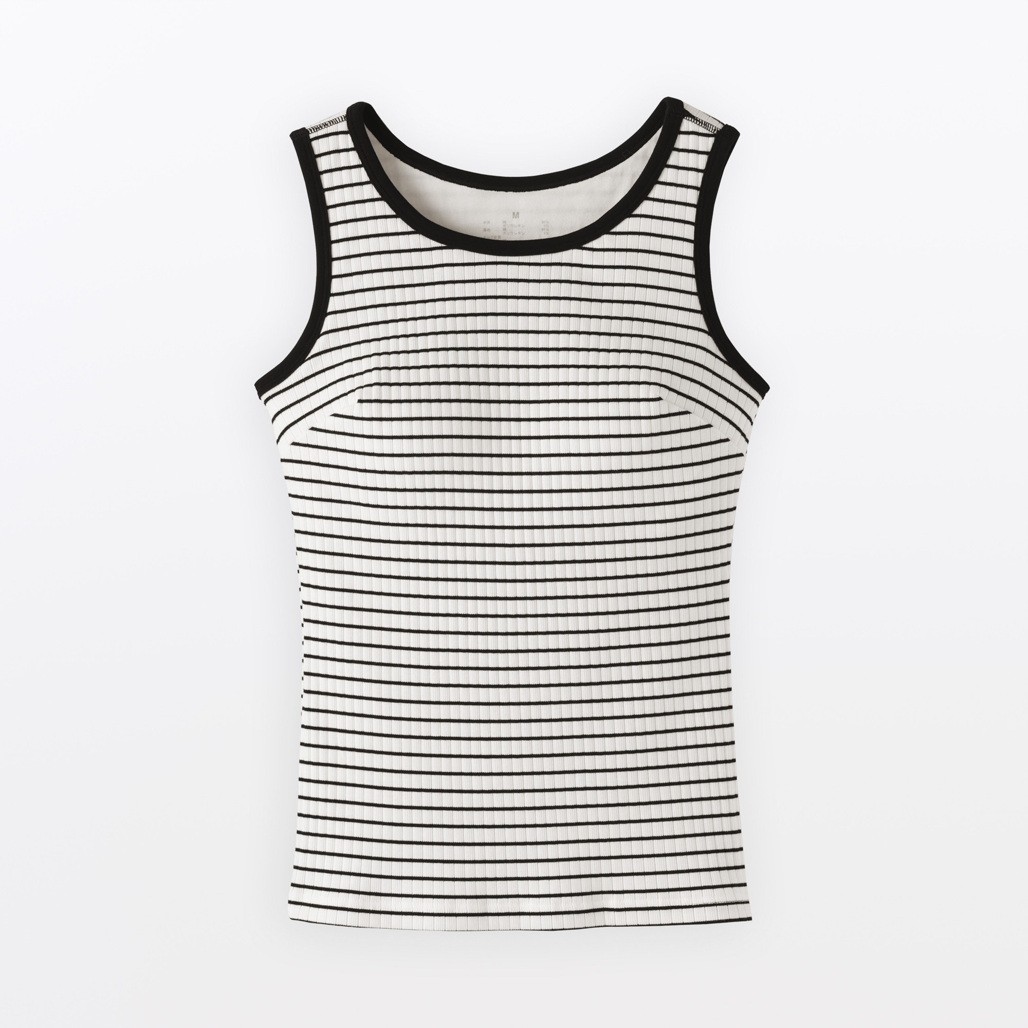 婦人　コットンストレッチリブブラタンクトップ