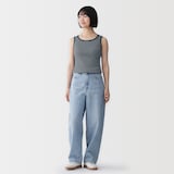 婦人　コットンストレッチリブブラタンクトップ