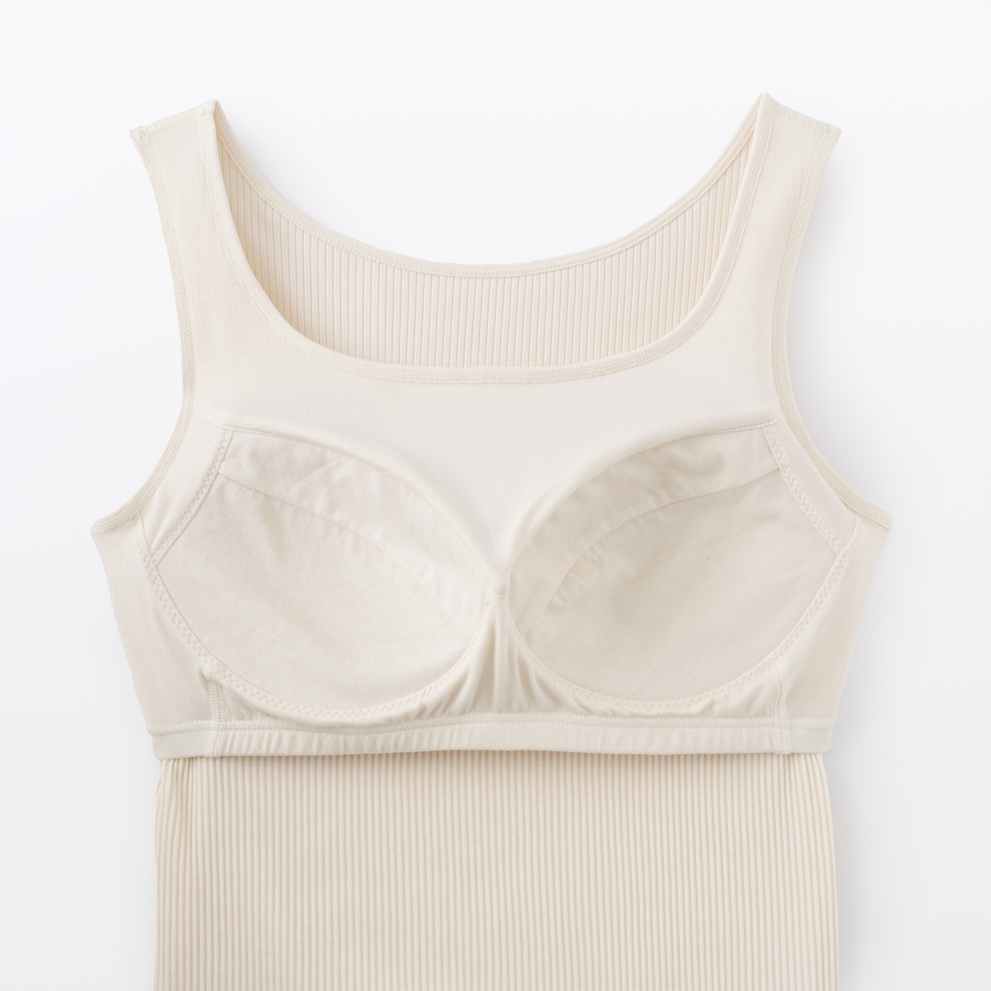 婦人　なめらかリブブラタンクトップ