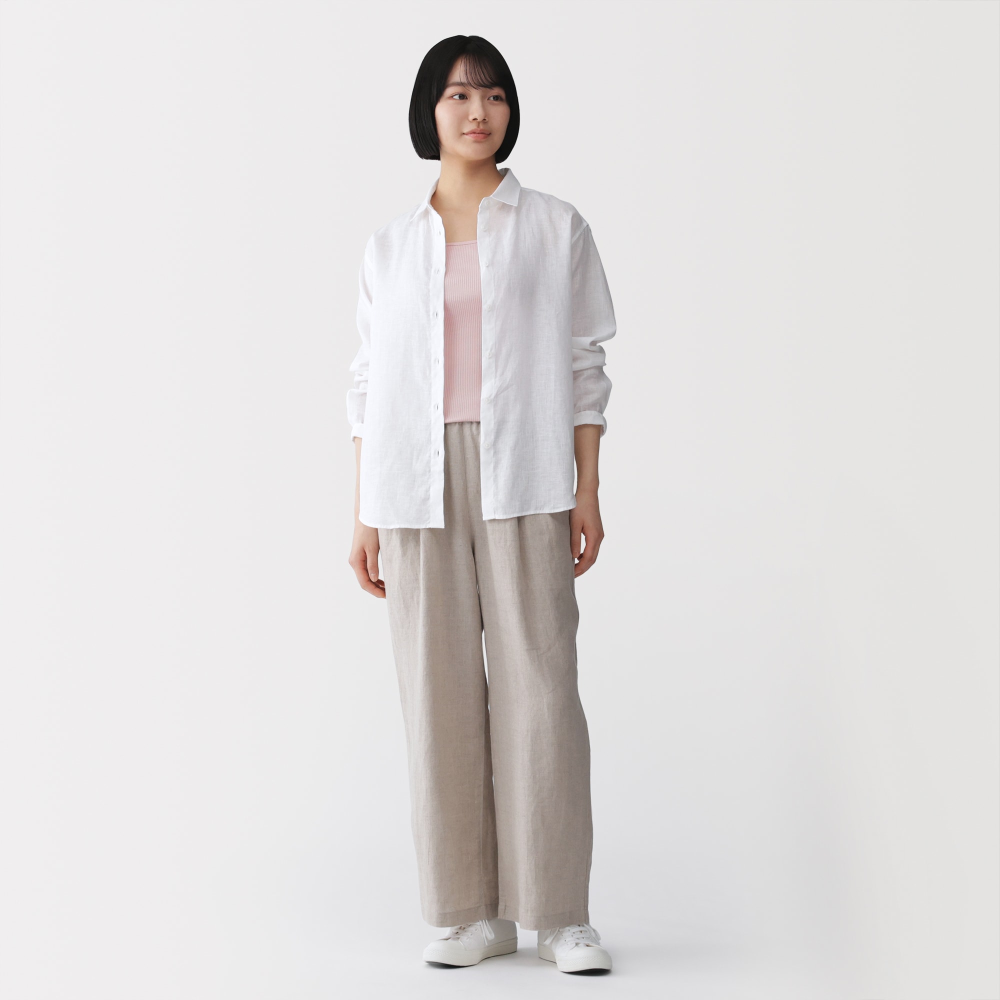 婦人　なめらかリブブラタンクトップ