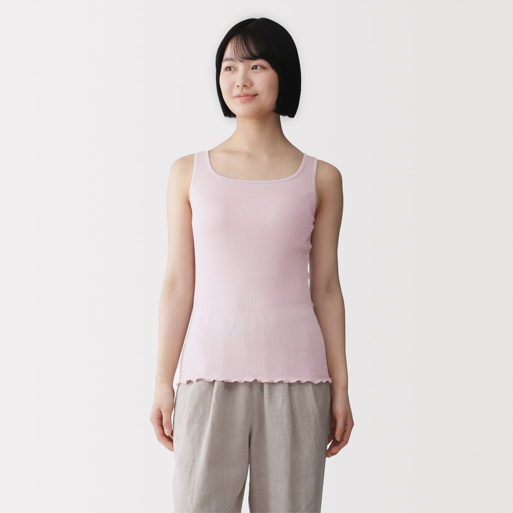 婦人 なめらかリブブラタンクトップ | 無印良品