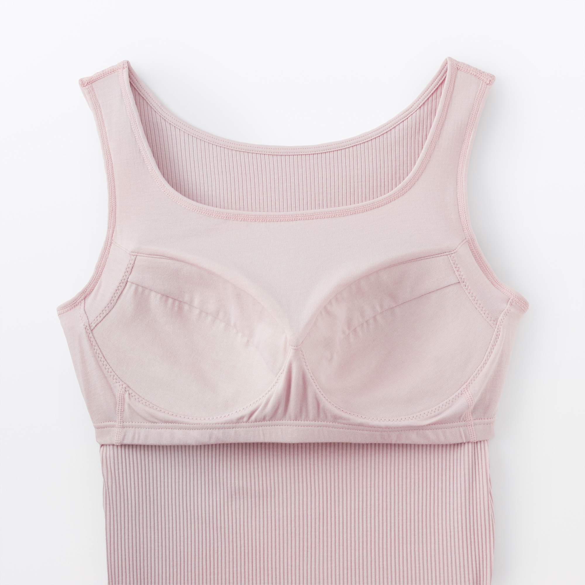 婦人　なめらかリブブラタンクトップ