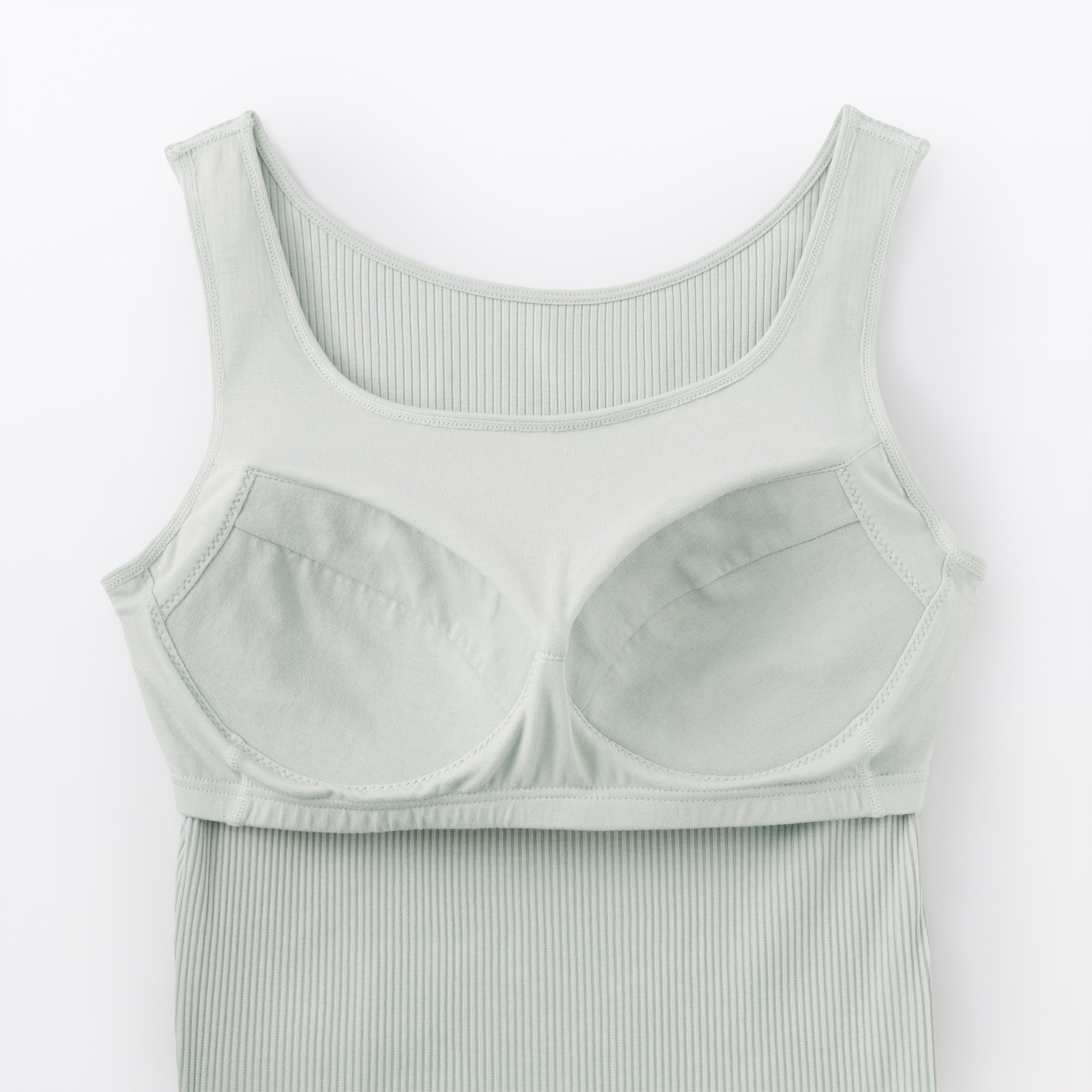 婦人　なめらかリブブラタンクトップ