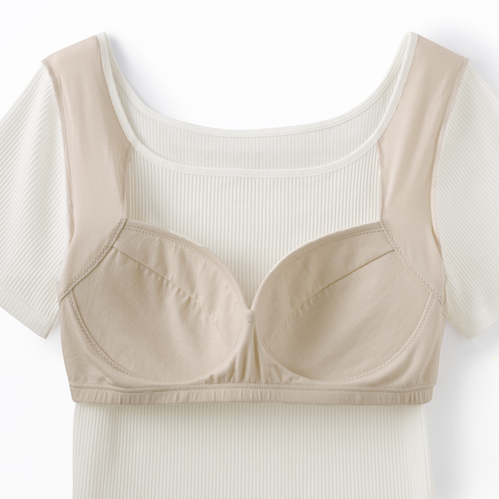 無印良品 なめらかリブブラ半袖TシャツL 4枚セット新品未使用タグ付き 婦人 なめらかリブブラ半袖Tシャツ | 無印良品