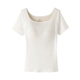 婦人　なめらかリブブラ半袖Ｔシャツ