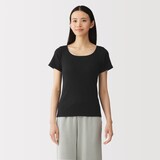 婦人　なめらかリブブラ半袖Ｔシャツ