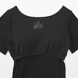 婦人　なめらかリブブラ半袖Ｔシャツ